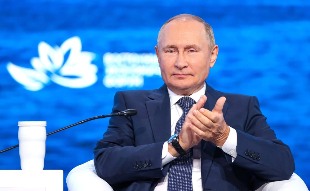 Russian President Vladimir Putin at the Eastern Economic Forum this week (Bobylev Sergei/TASS via Kremlin.ru)