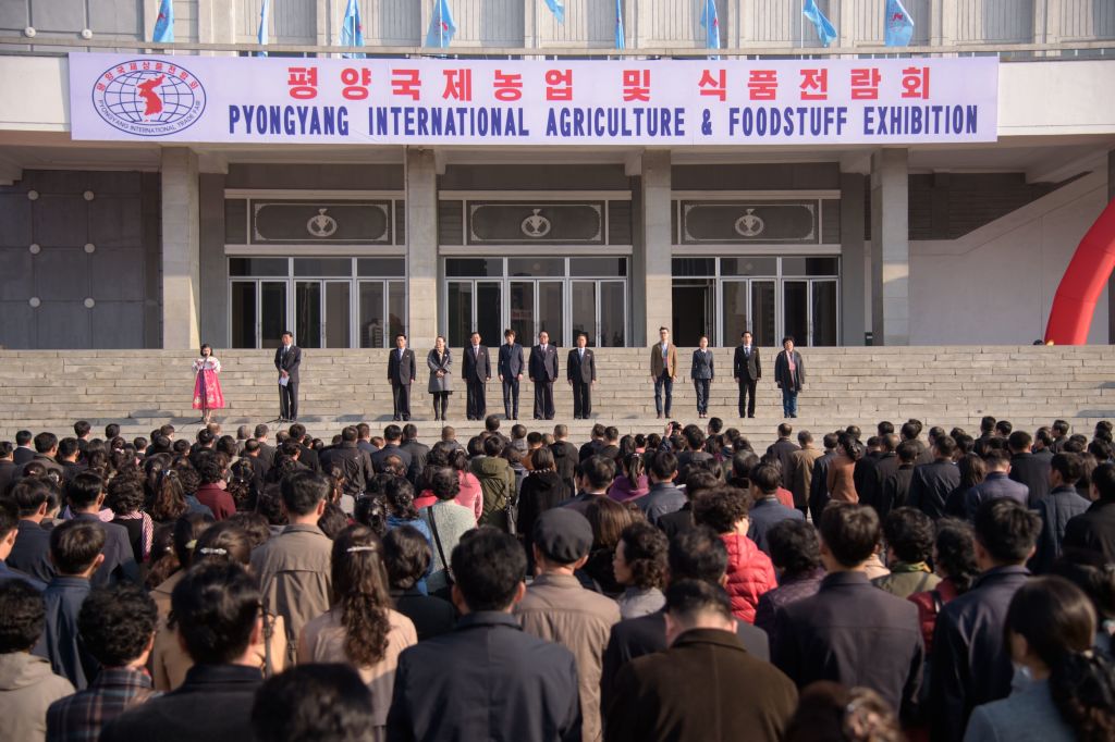 A 2019 International Agriculture and Foodstuff Exhibition, in Pyongyang, before North Korea closed the borders with the Covid-19 outbreak (Kim Won-jin/AFP via Getty Images)