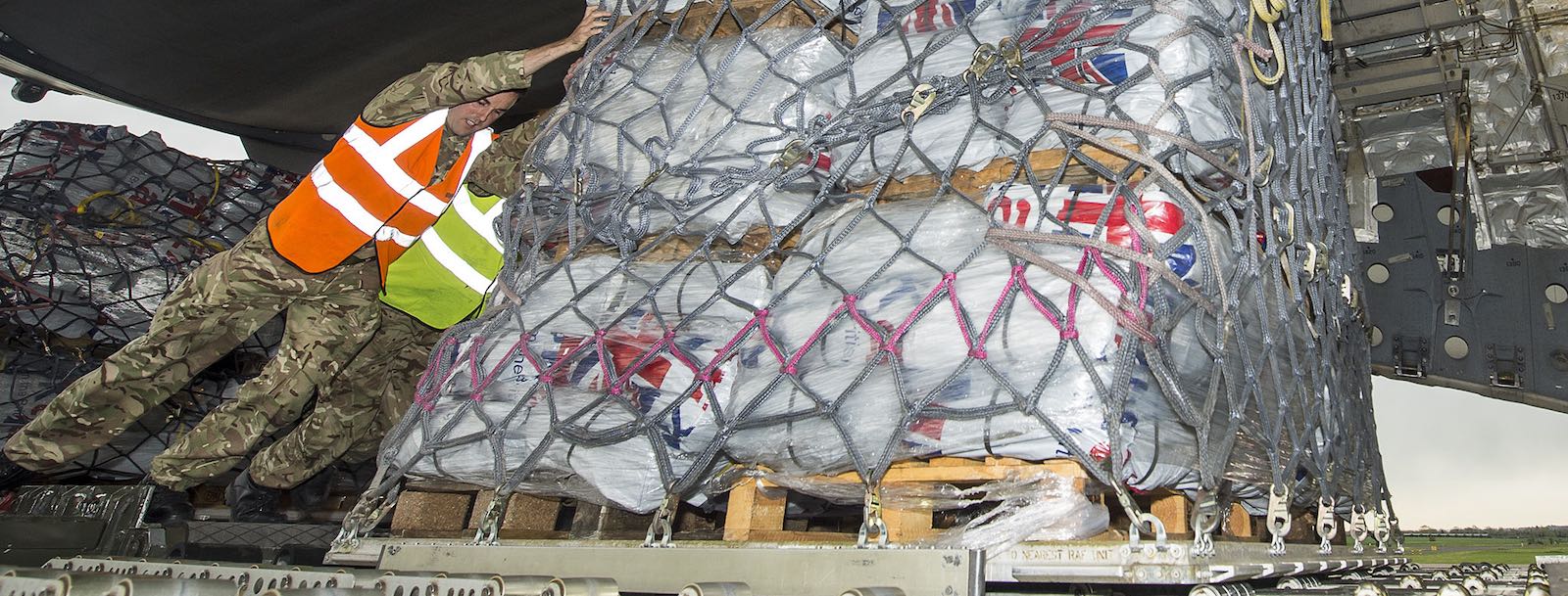 Department for International Development relief supplies bound for Nepal (Photo: RAF Brize Norton/Flickr)