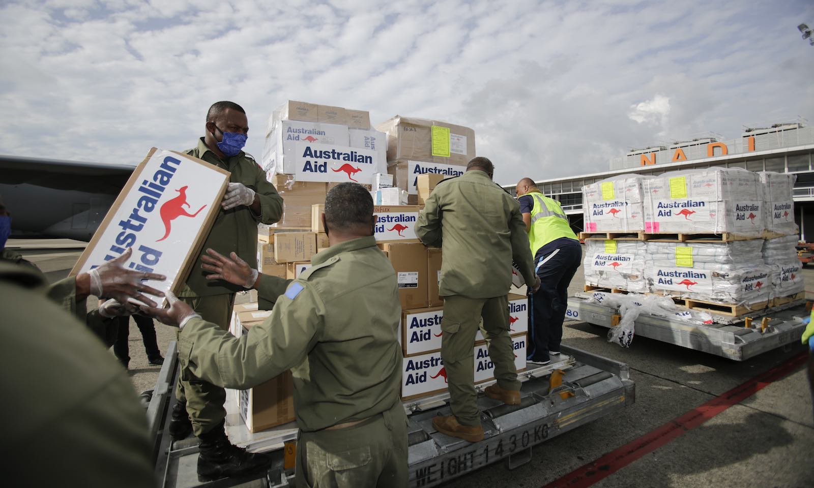Australian relief supplies delivered to Fiji at the weekend amid the Covid-19 outbreak and following Cyclone Harold (Defence Department)