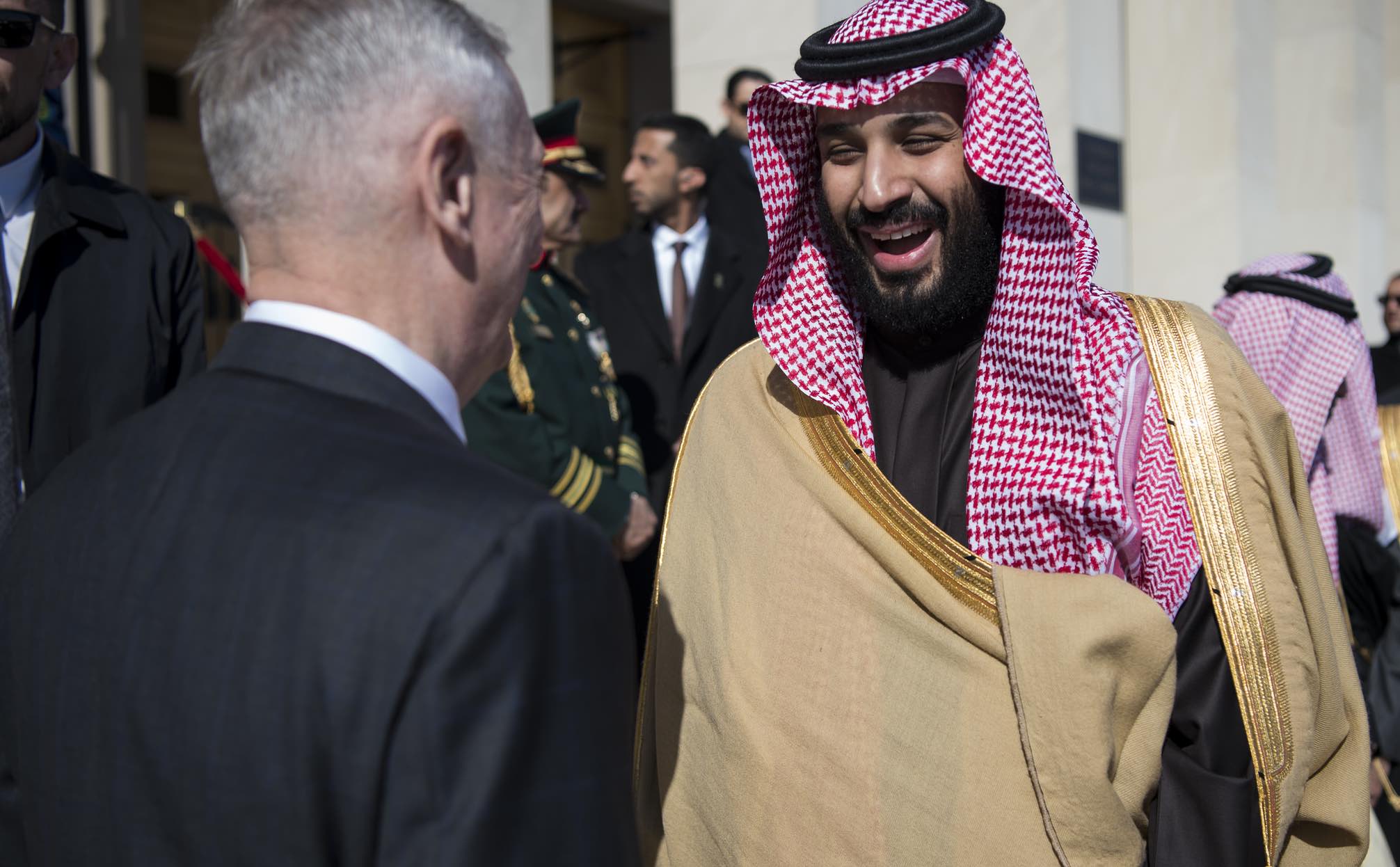 Saudi Crown Prince Mohammed bin Salman at the Pentagon in March (Photo: James N. Mattis/Flickr)