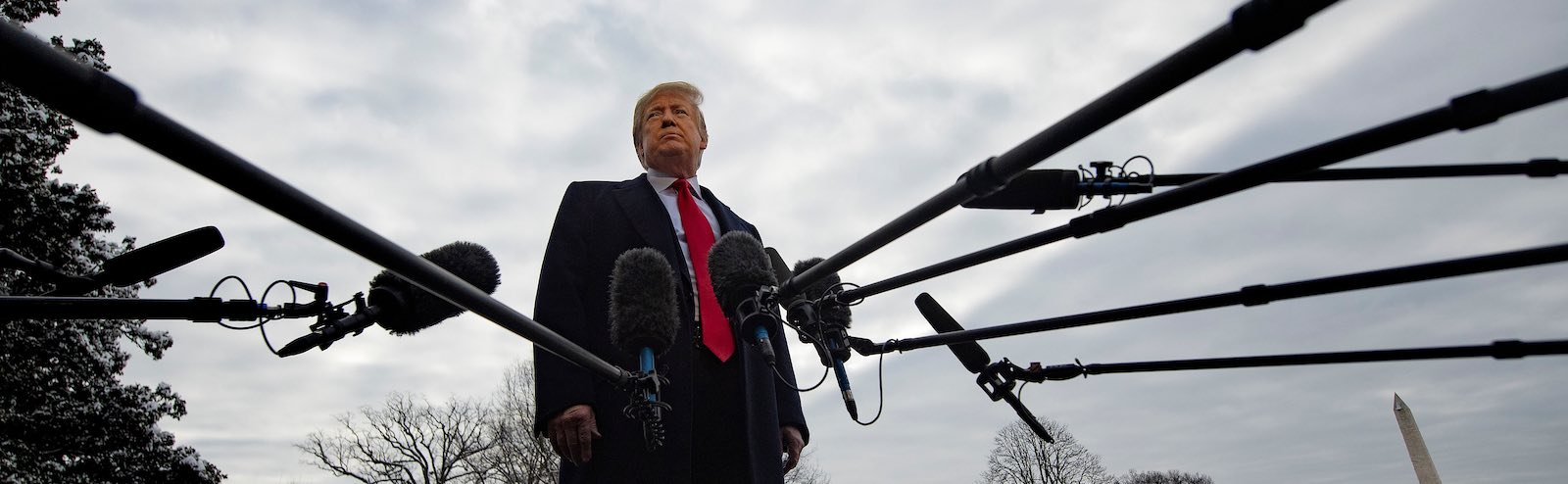 Big cable news channels have, on one estimate, given Donald Trump three times as much coverage as his predecessor (Photo: Jim Watson via Getty)