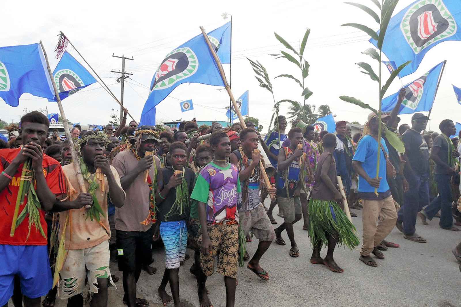 Scene at a polling station in Buka during the Bougainville Independence Referendum, 22 November (Photo: The Asahi Shimbun/Getty Images)
