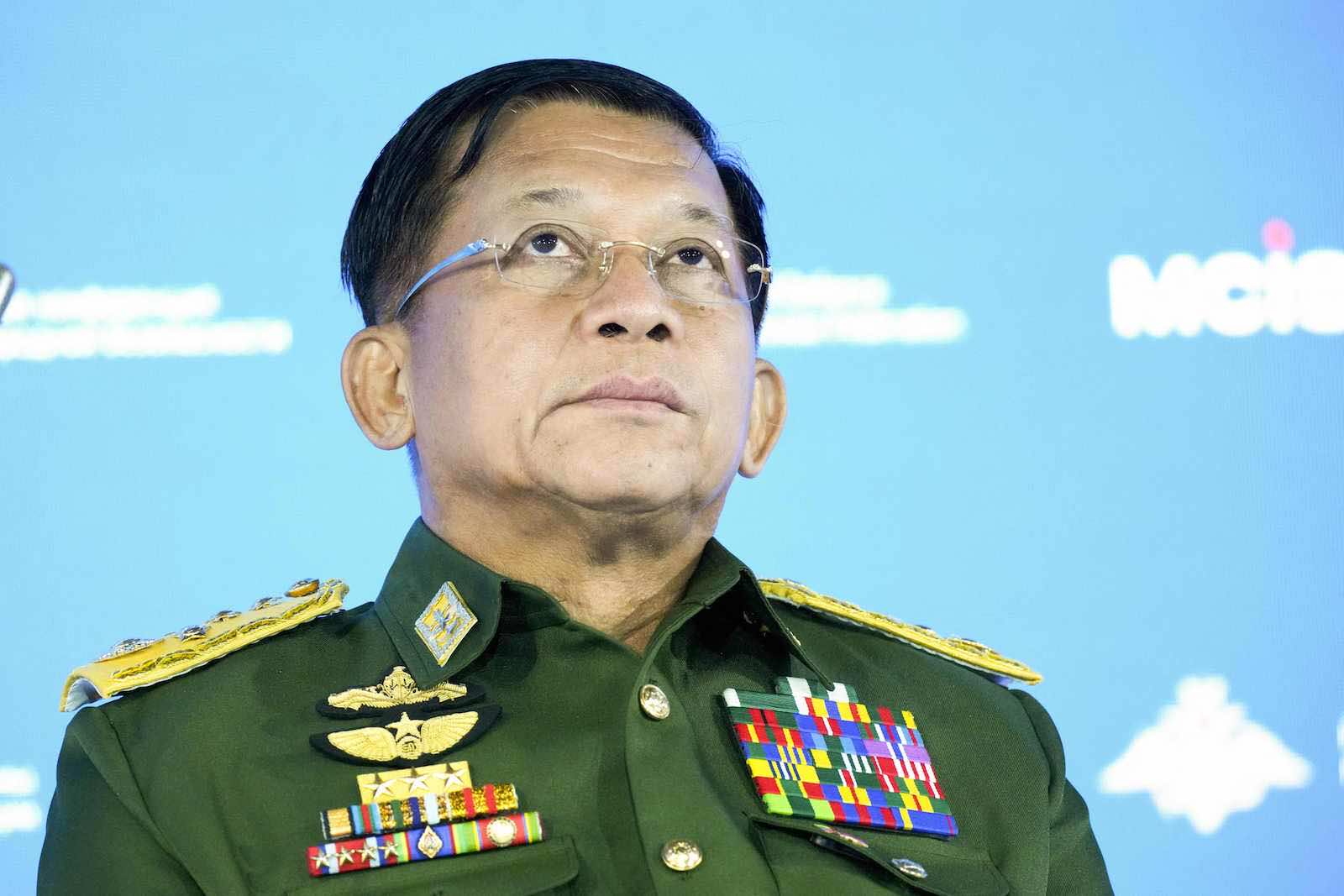 Commander-in-Chief of Myanmar’s armed forces Senior General Min Aung Hlaing (Alexander Zemlianichenko/AFP via Getty Images)
