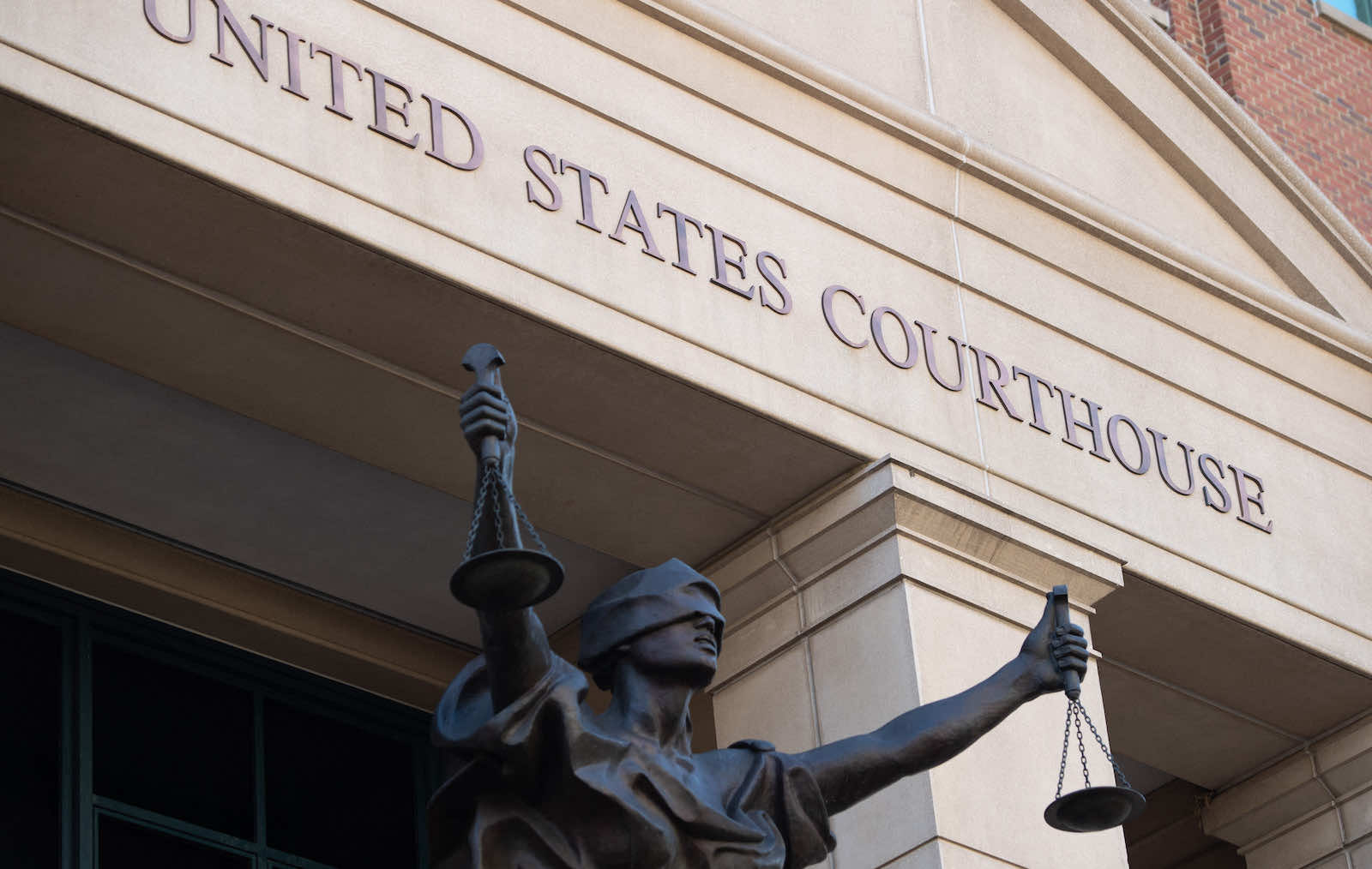 The US District Court in Alexandria, Virginia, ahead of an expected appearance in September by Alexanda Kotey, a member of the notorious Islamic State kidnapping cell dubbed the "Beatles" (Saul Loeb/AFP via Getty Images)