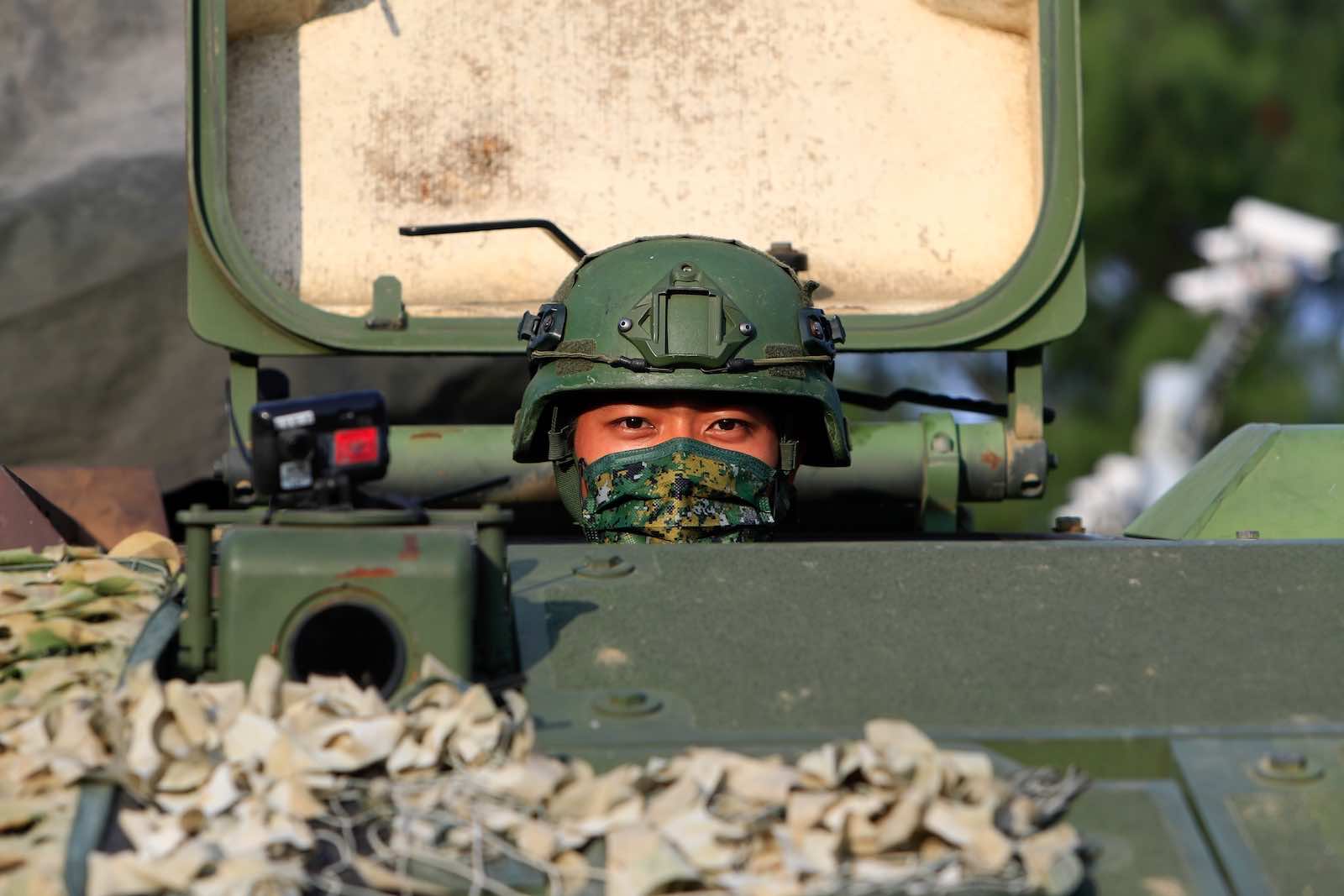 Military drills in Tainan, Taiwan, in September (Ceng Shou Yi/NurPhoto via Getty Images)