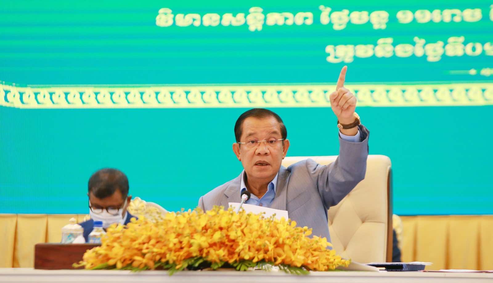 Cambodian Prime Minister Hun Sen has said he has no intention of handing over power until at least 2028 (Sovannara/Xinhua via Getty Images)