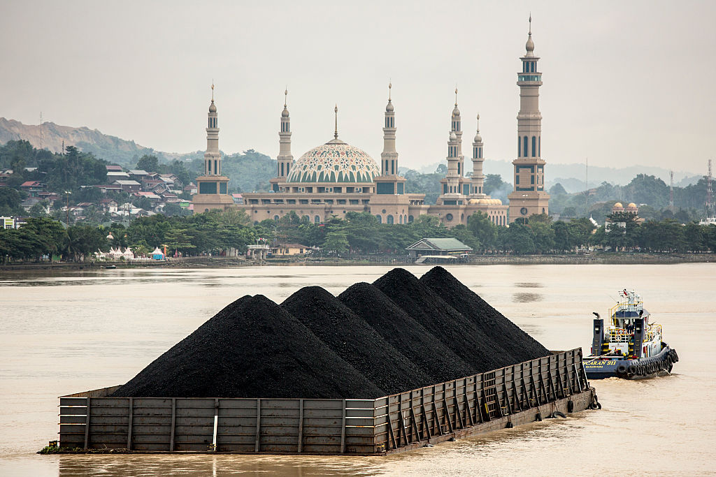Coal barge in Samarinda, Kalimantan