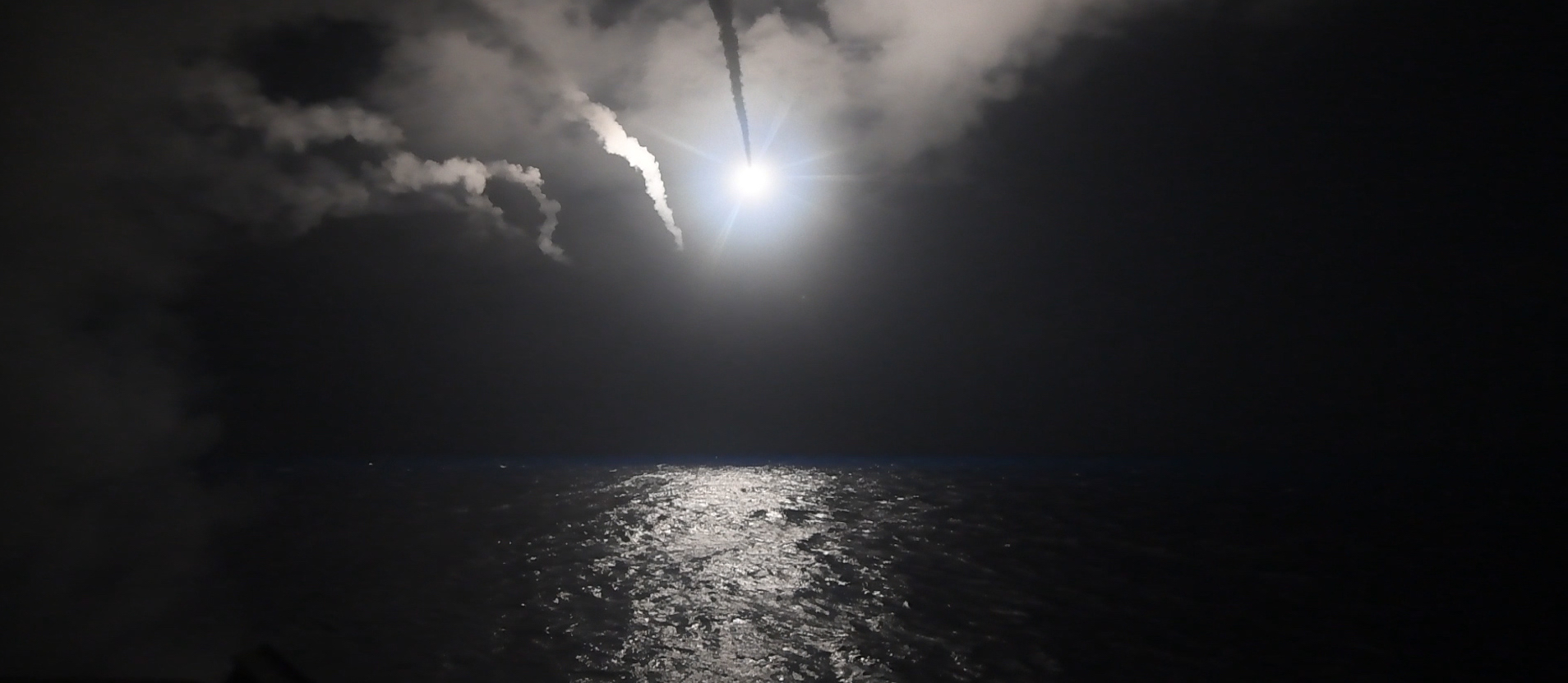 Tomahawk missiles fired by the USS Porter at an airfield in Syria, April 2017 (Photo: Getty Images/US Navy)