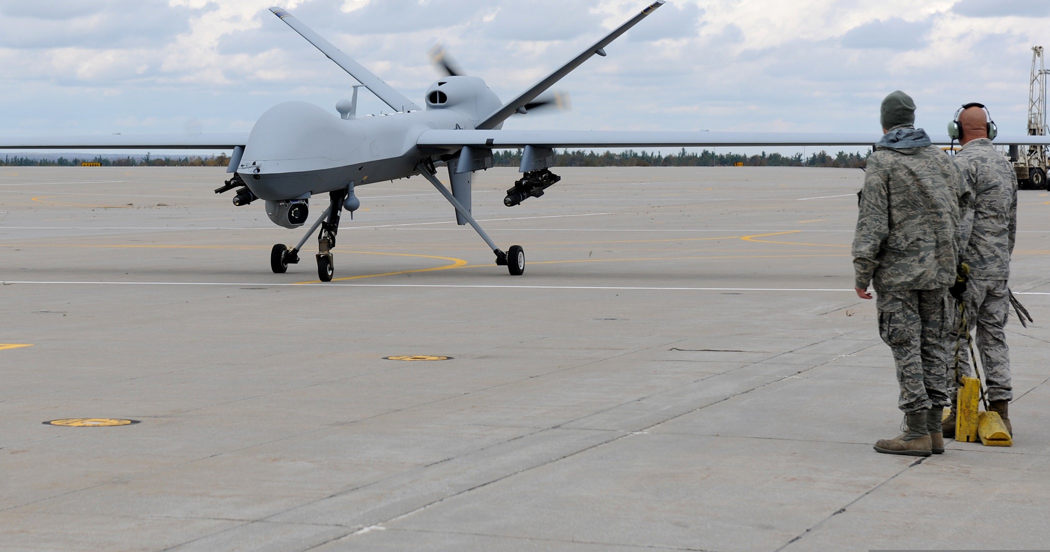 China's CH-5 Rainbow is modelled on the US MQ-9 Reaper, pictured here at a US Army Airfield. (Photo: Getty Images) 