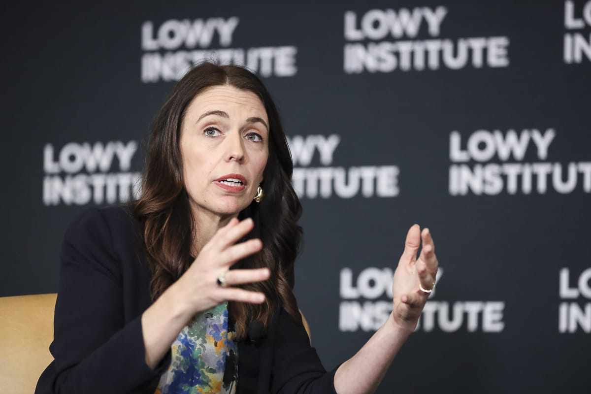 New Zealand Prime Minister Jacinda Ardern during a Lowy Institute event in July 2022 (Lowy Institute)