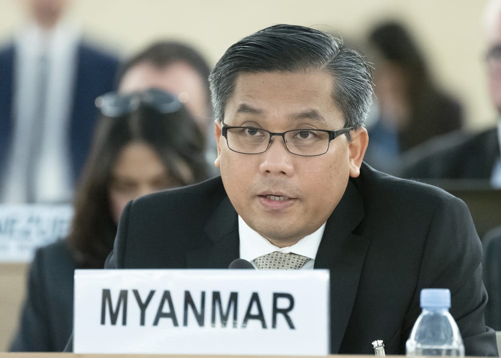 Kyaw Moe Tun, serving as the Permanent Representative of Myanmar to the United Nations in Geneva in 2019 (Jean Marc Ferré/UN Photo)