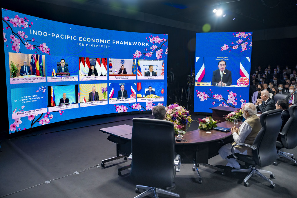 A launch event for the Indo-Pacific Economic Framework for Prosperity (IPEF) in May 2022 ahead of the Quad summit in Tokyo (Adam Schultz/Official White House Photo)