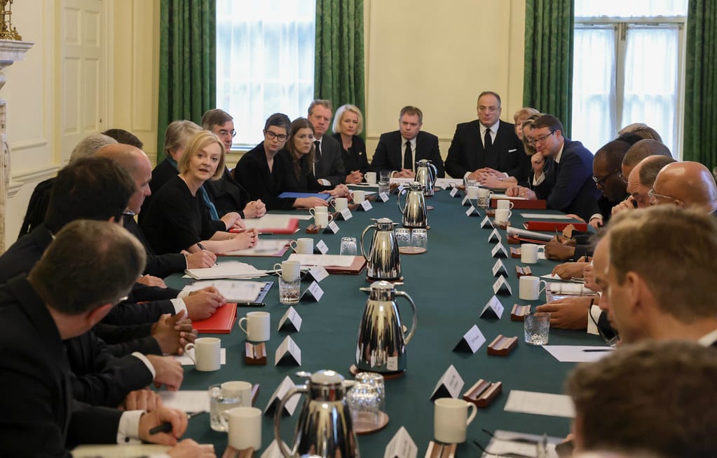 Liz Truss chairs her first cabinet meeting as PM (Number 10/Flickr)