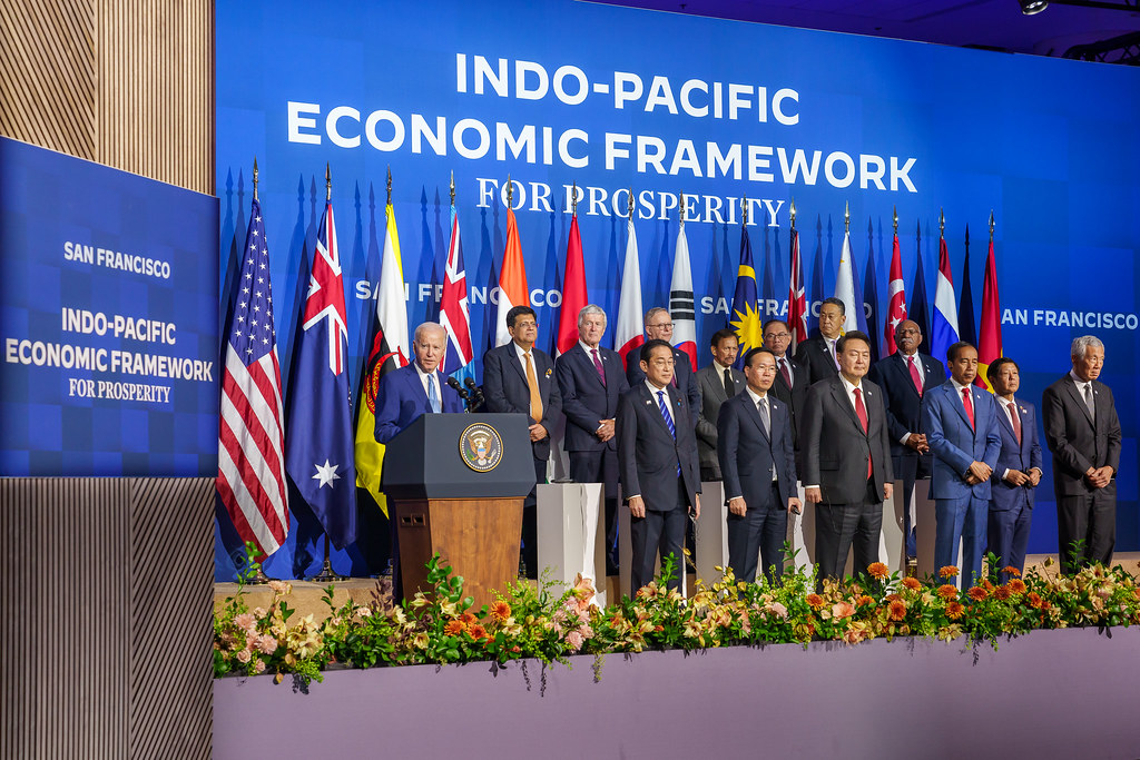 A meeting on the Indo-Pacific Economic Framework in November on the sidelines of the APEC leaders summit in San Francisco (Adam Schultz/Official White House Photo)