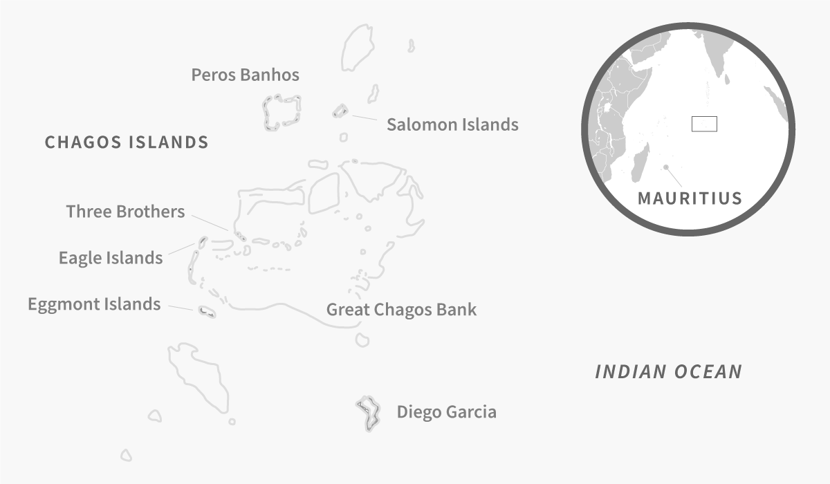 The Chagos Archipelago was separated from Mauritius in 1965 when the latter gained independence