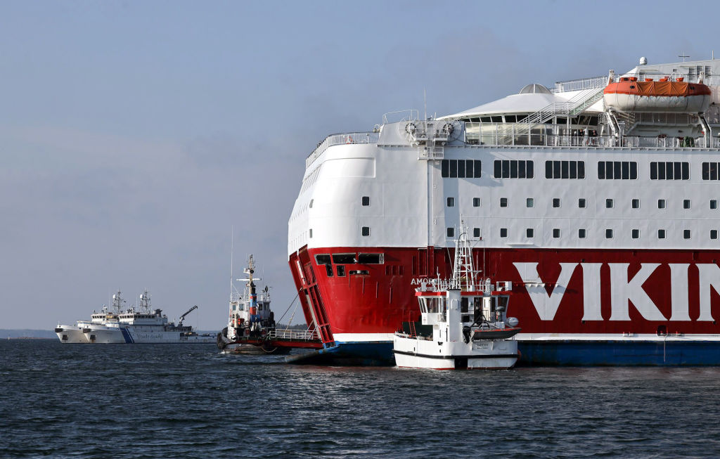 Viking line ferry in the Baltic sea