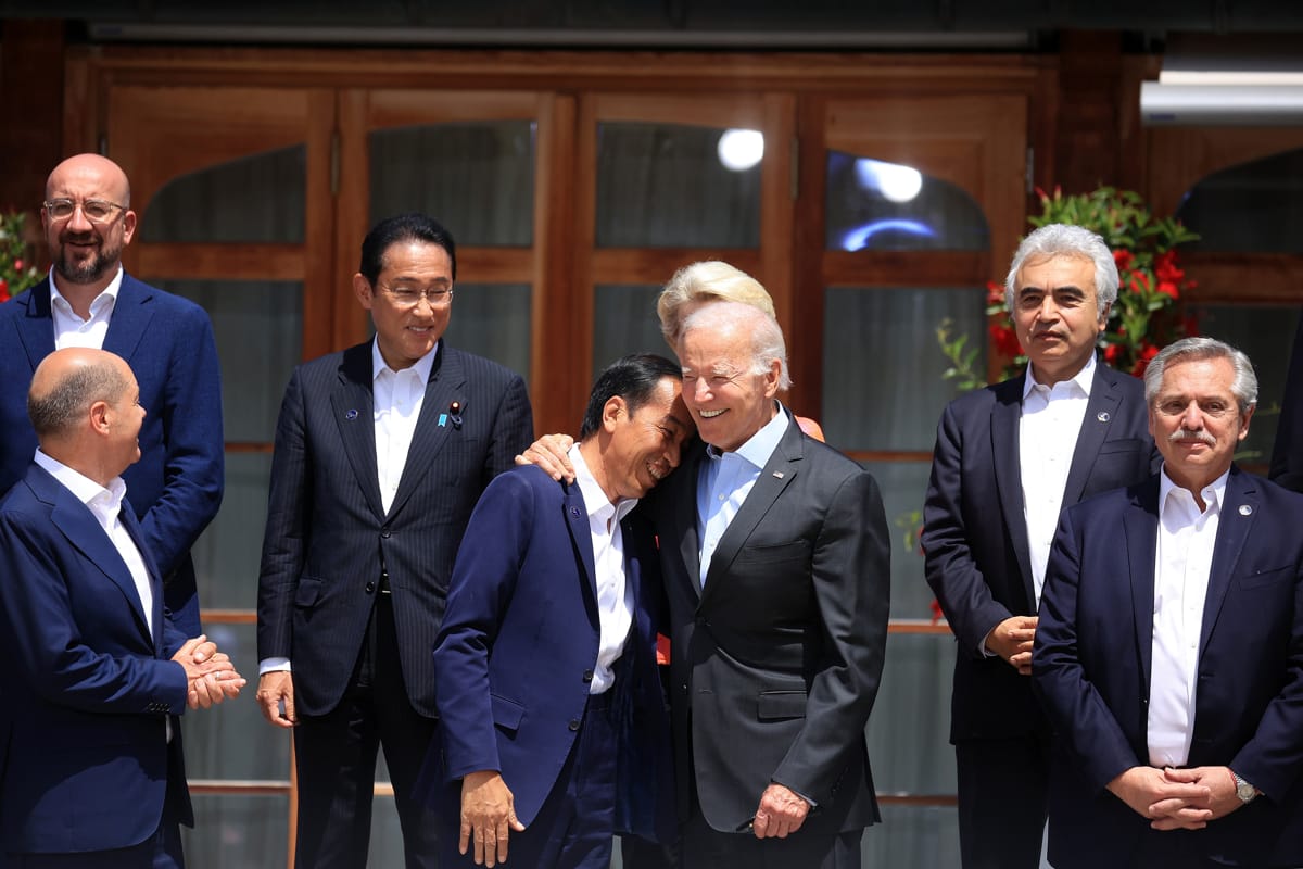 Joko Widodo with Joe Biden