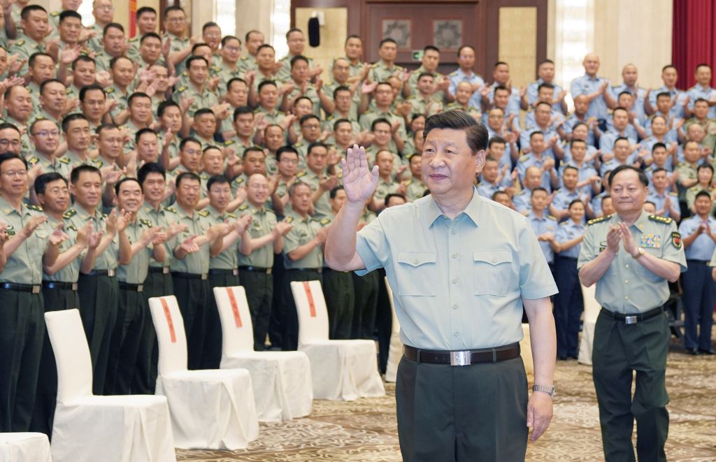 Xi meeting troops