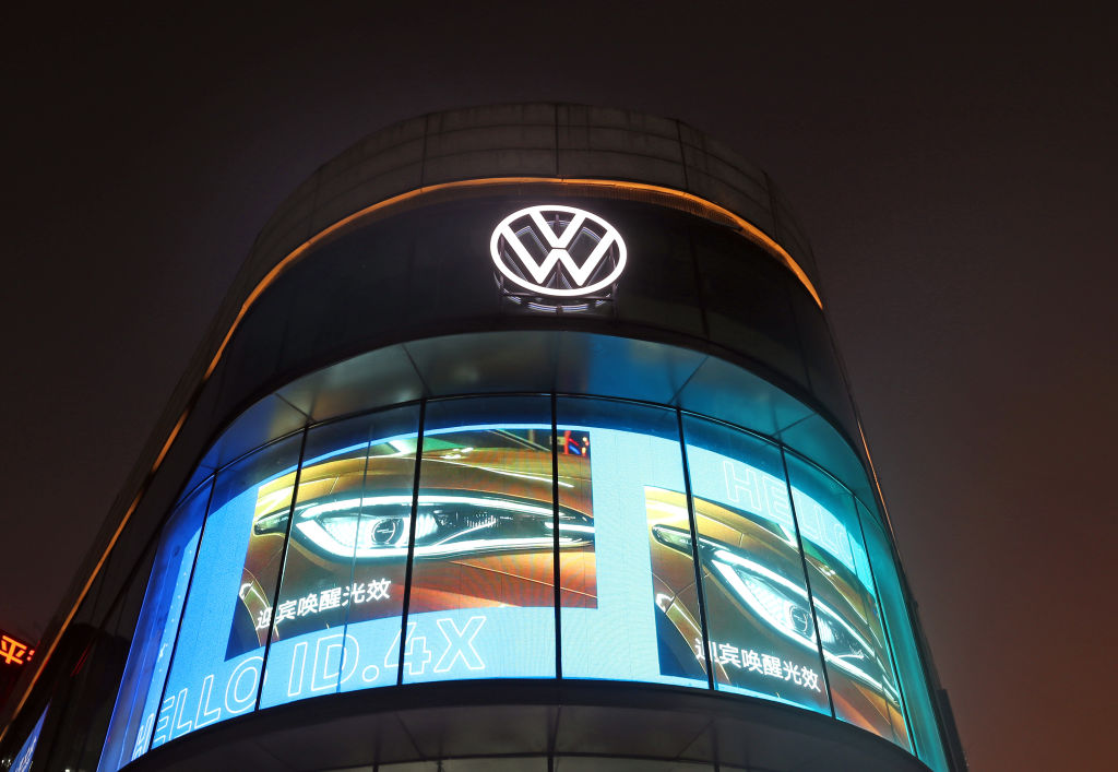 Saic Volkswagen’s pure electric vehicle experience store, Shanghai, China (CFOTO via Getty Images)