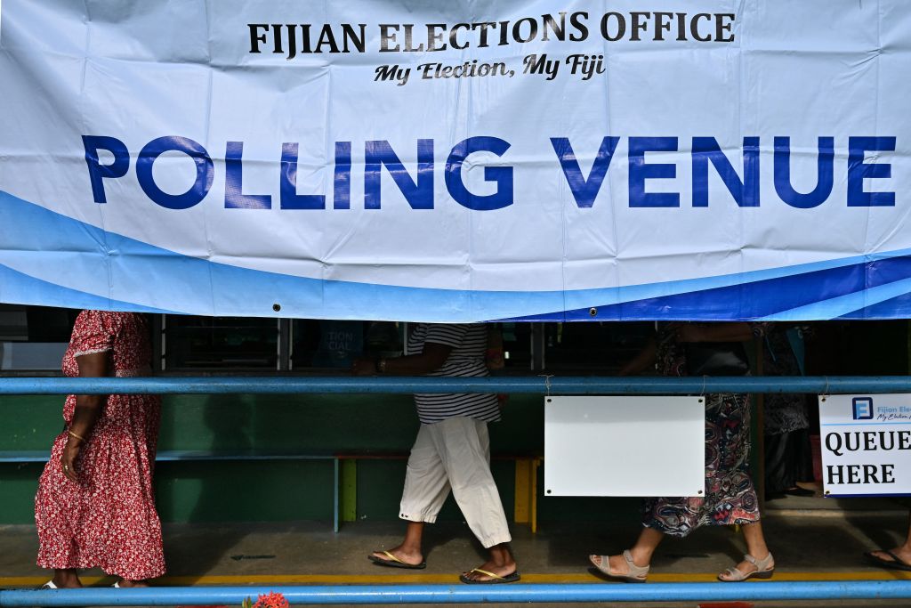The December 2022 election saw an end to the 16-year rule of Voreqe “Frank” Bainimarama (Saeed Khan/AFP via Getty Images)