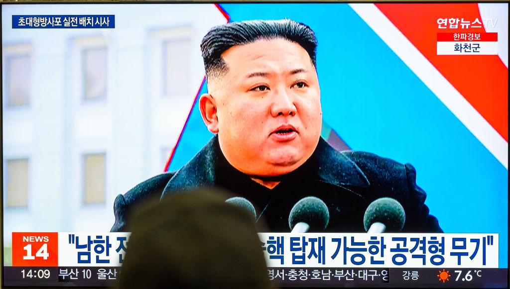 North Korean leader Kim Jong-un stressed the need to "exponentially" increase the number of the country's nuclear arsenal and develop a new intercontinental ballistic missiles in the new year, Pyongyang's state media reported on 1 January 2023 (Kim Jae-hwan via Getty Images)
