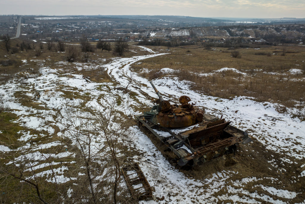 Kamyanka, Ukraine: The war is becoming a drawn-out conflict of attrition in which Russia can bring its superior resources to bear, including more soldiers and weaponry (John Moore/Getty Images)