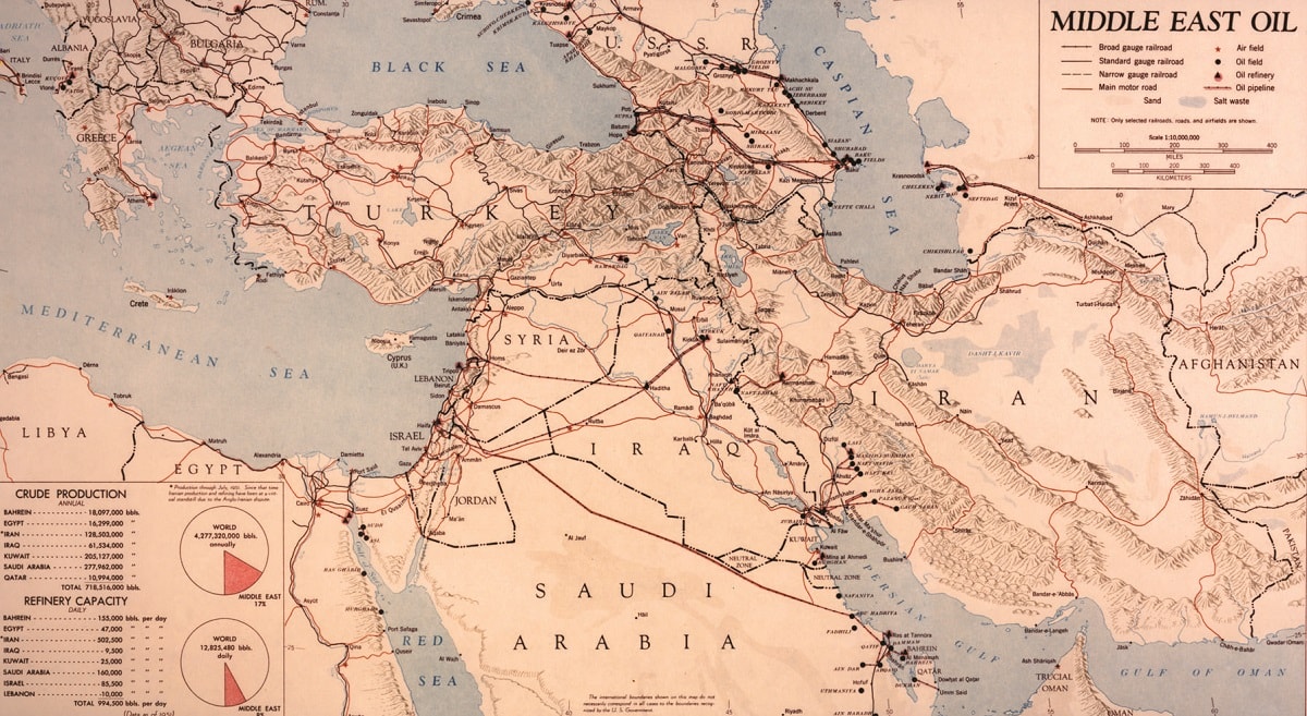 Middle East Oil Map 1951