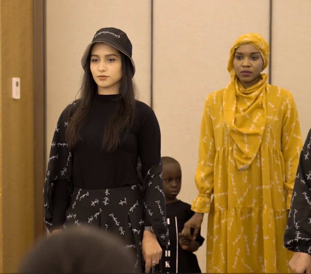 Nazanin Ali (left) with Um Muminin at the World Refugee Day gala at the Westin Hotel, Jakarta (Mishka Project Team)