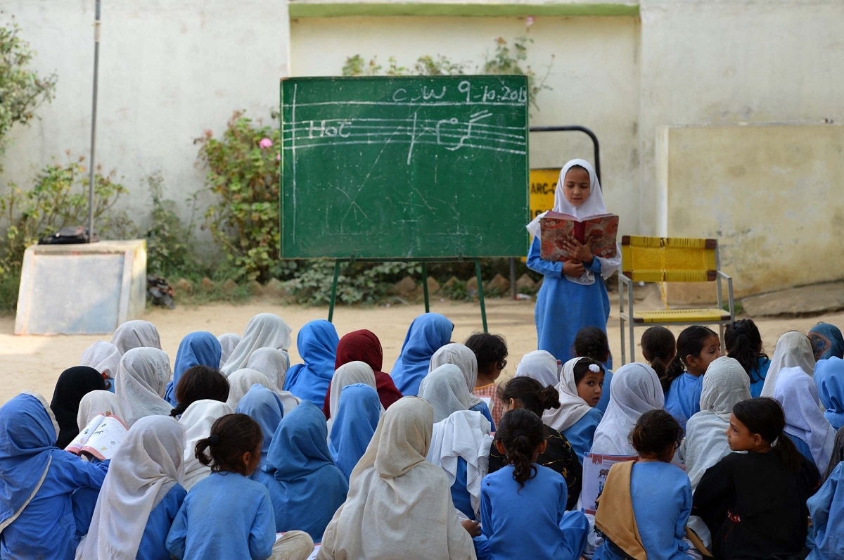 Pakistani girls at school