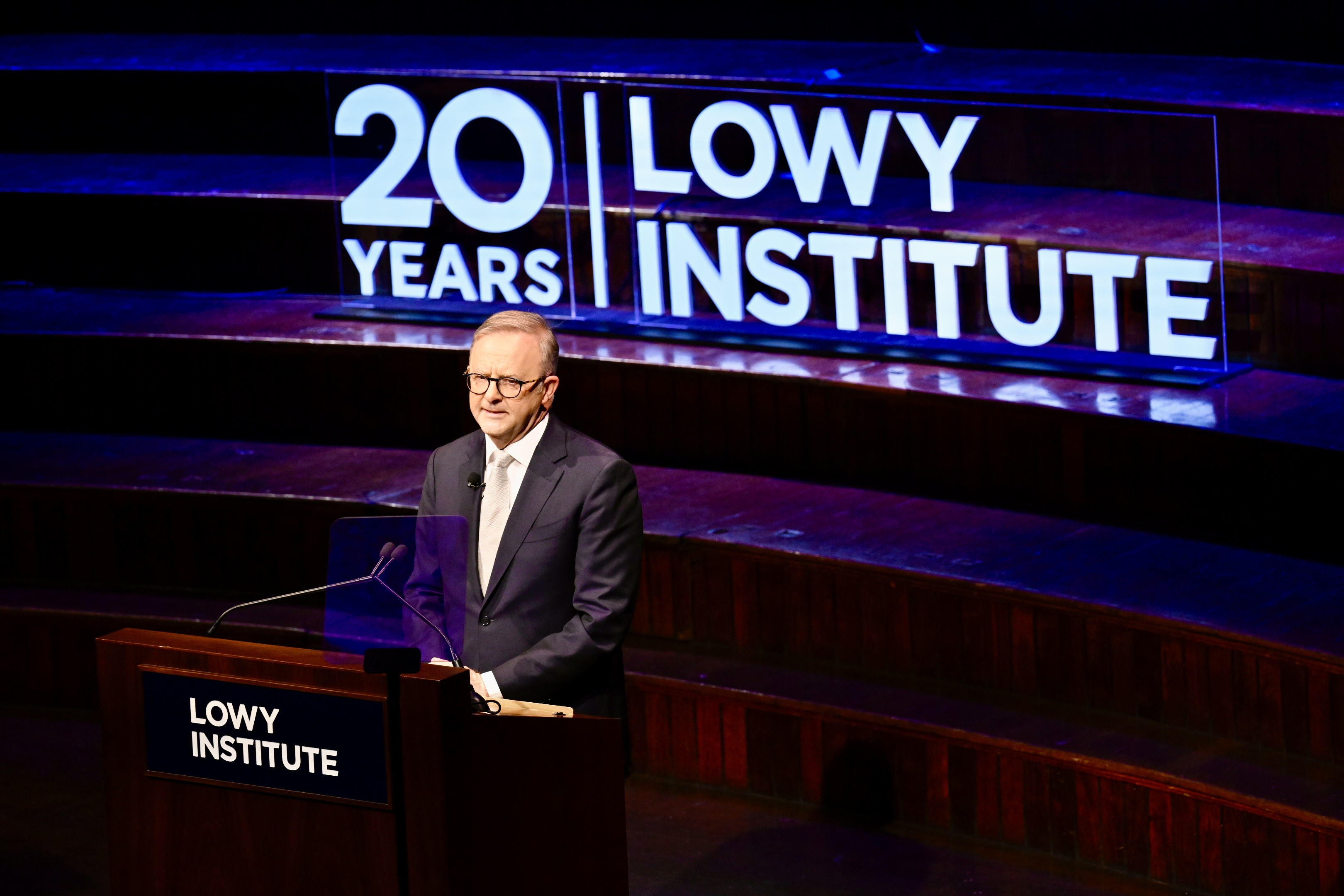 Australia's Prime Minister delivering the 2023 Lowy Lecture