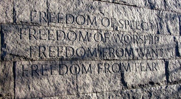 An engraving from the FDR Memorial, Washington, DC. (Wikipedia.)