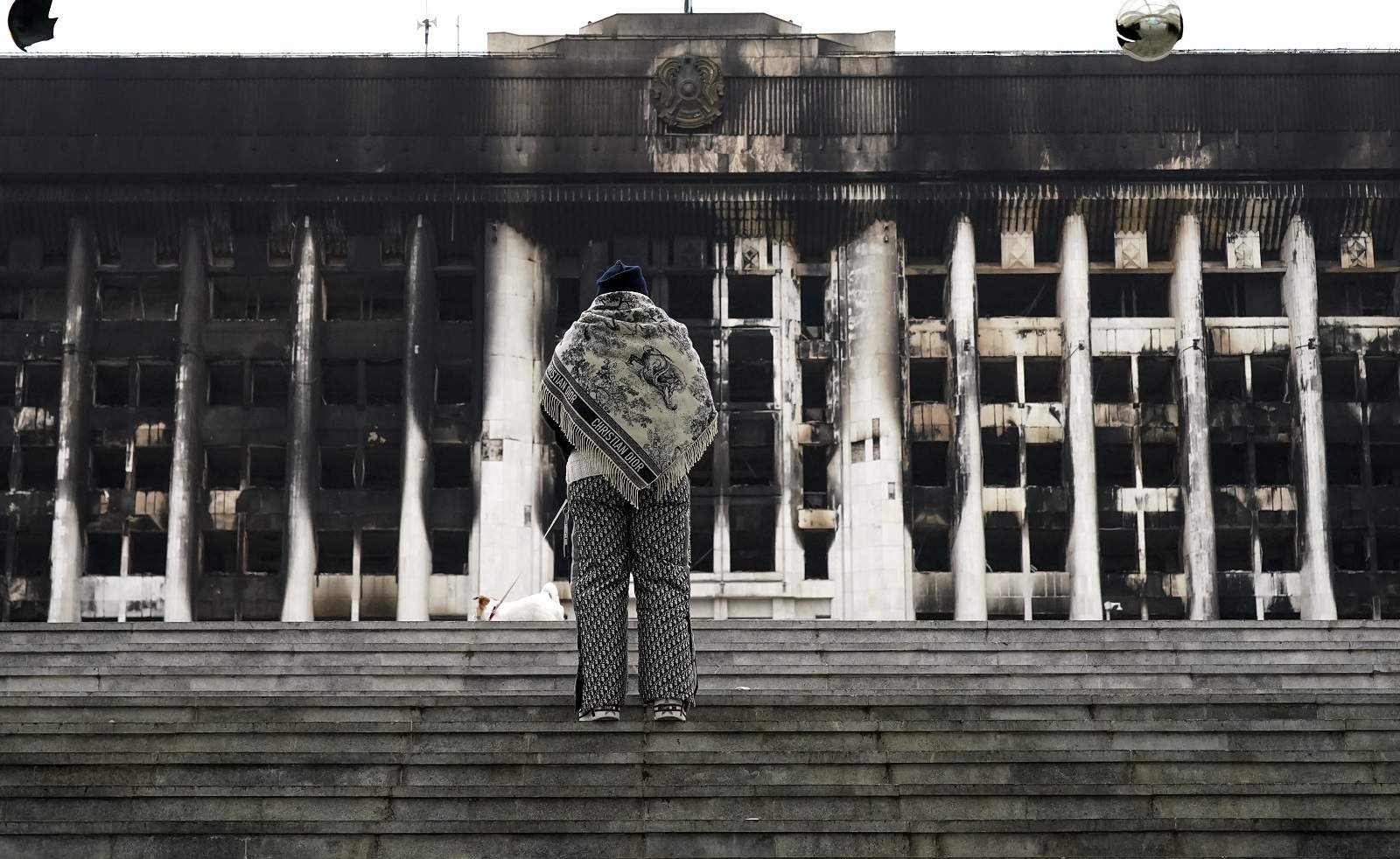 The aftermath of protests in Almaty, Kazakhstan, 11 January 2022 (Pavel Pavlov/Anadolu Agency via Getty Images)