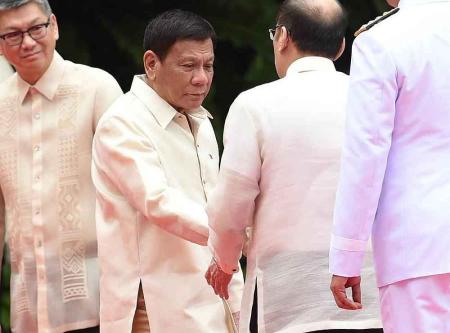 President Duterte takes the stage