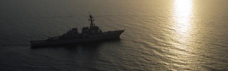 US Navy sails into Taiwan sunset