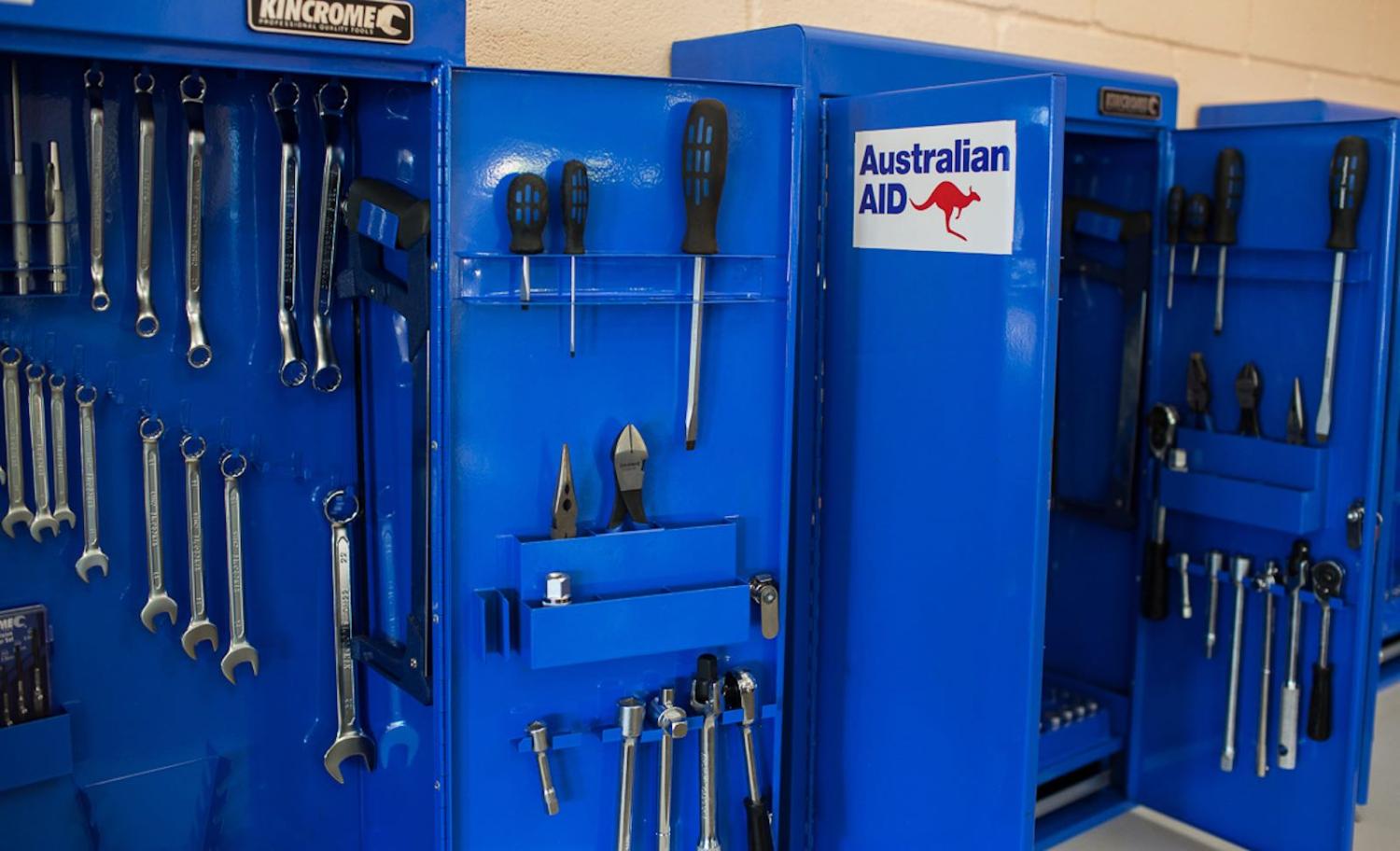 A tool kit provided by Australian aid at the Tonga Institute of Science and Technology (Photo: DFAT/Flickr)