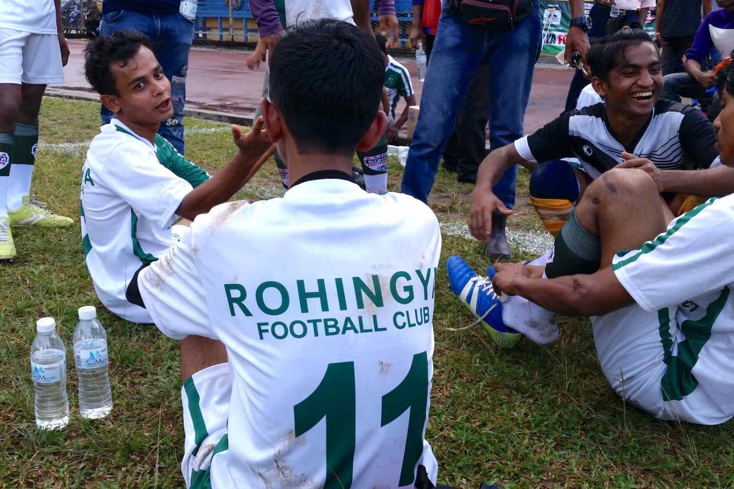 The Kuala Lumpur–based Rohingya Football Club, made up of refugees and migrants fleeing persecution in Myanmar, is recognised as the “Rohingya National Football Team” (Photos by James Rose)