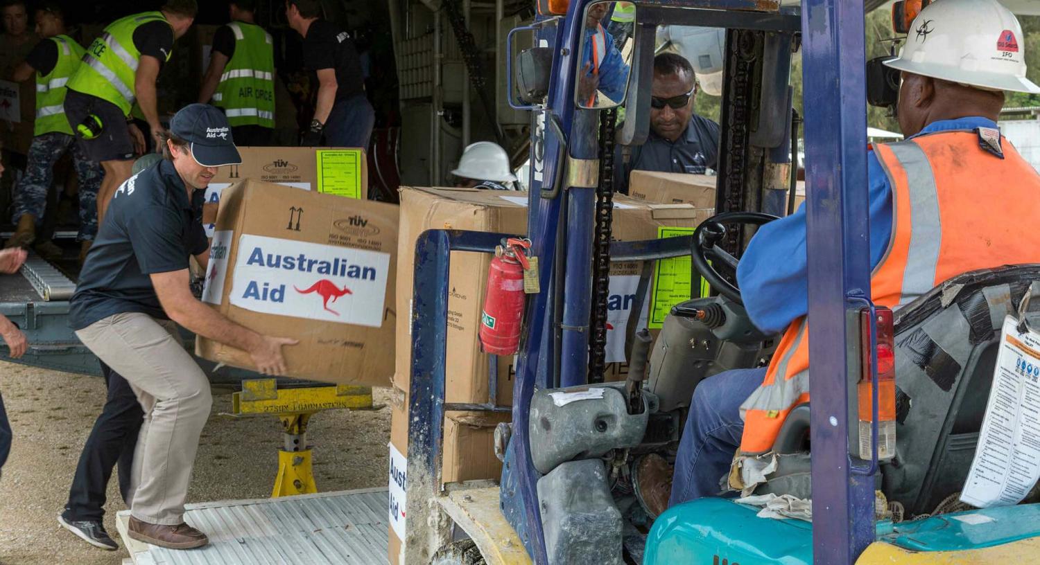 Disaster relief supplies from Australia arrive in PNG (Photo: Defence Department)