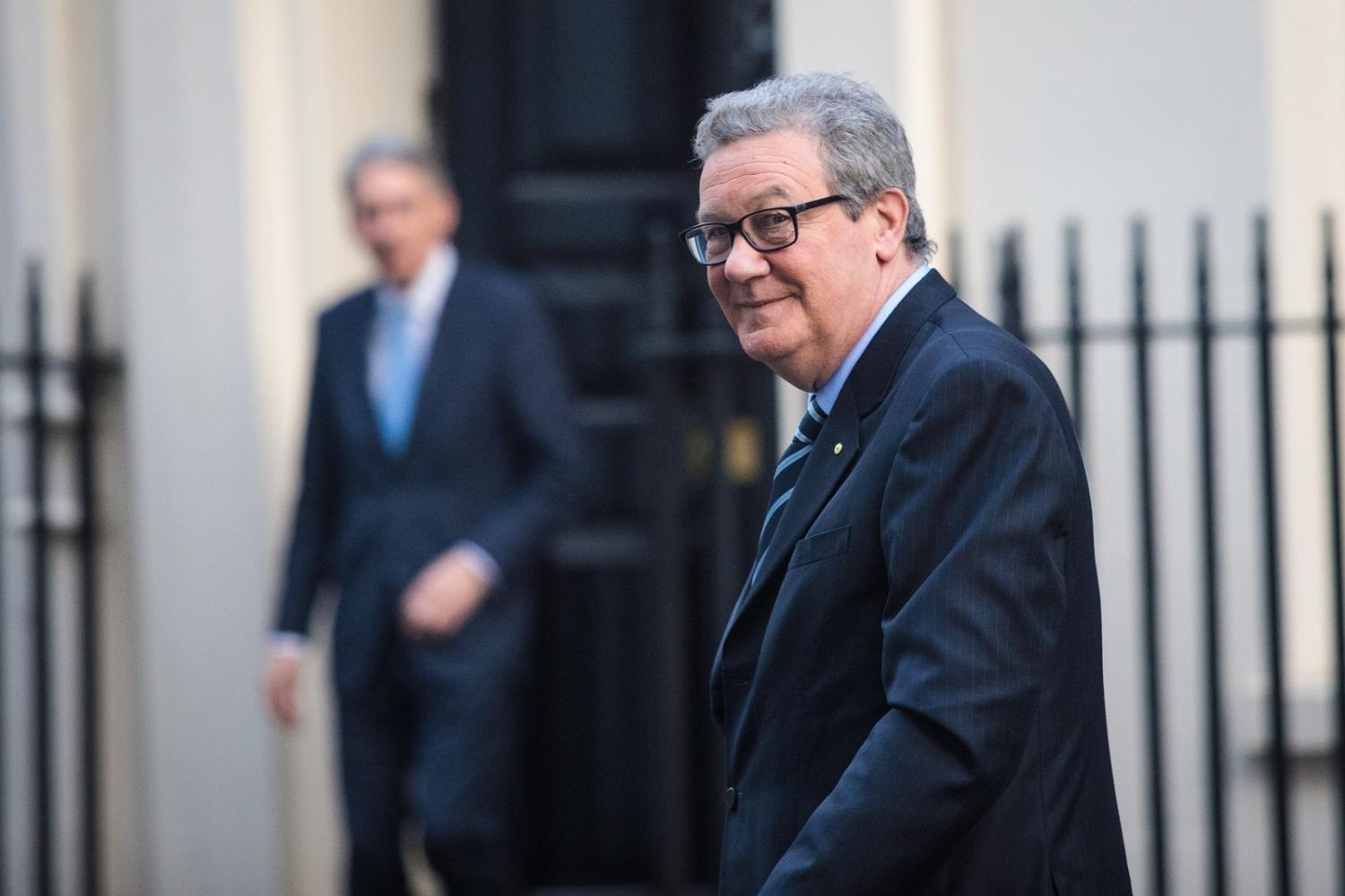 Australian High Commissioner to the United Kingdom Alexander Downer at Number 11 Downing Street, 24 January 2017 (Jack Taylor/Getty Images)