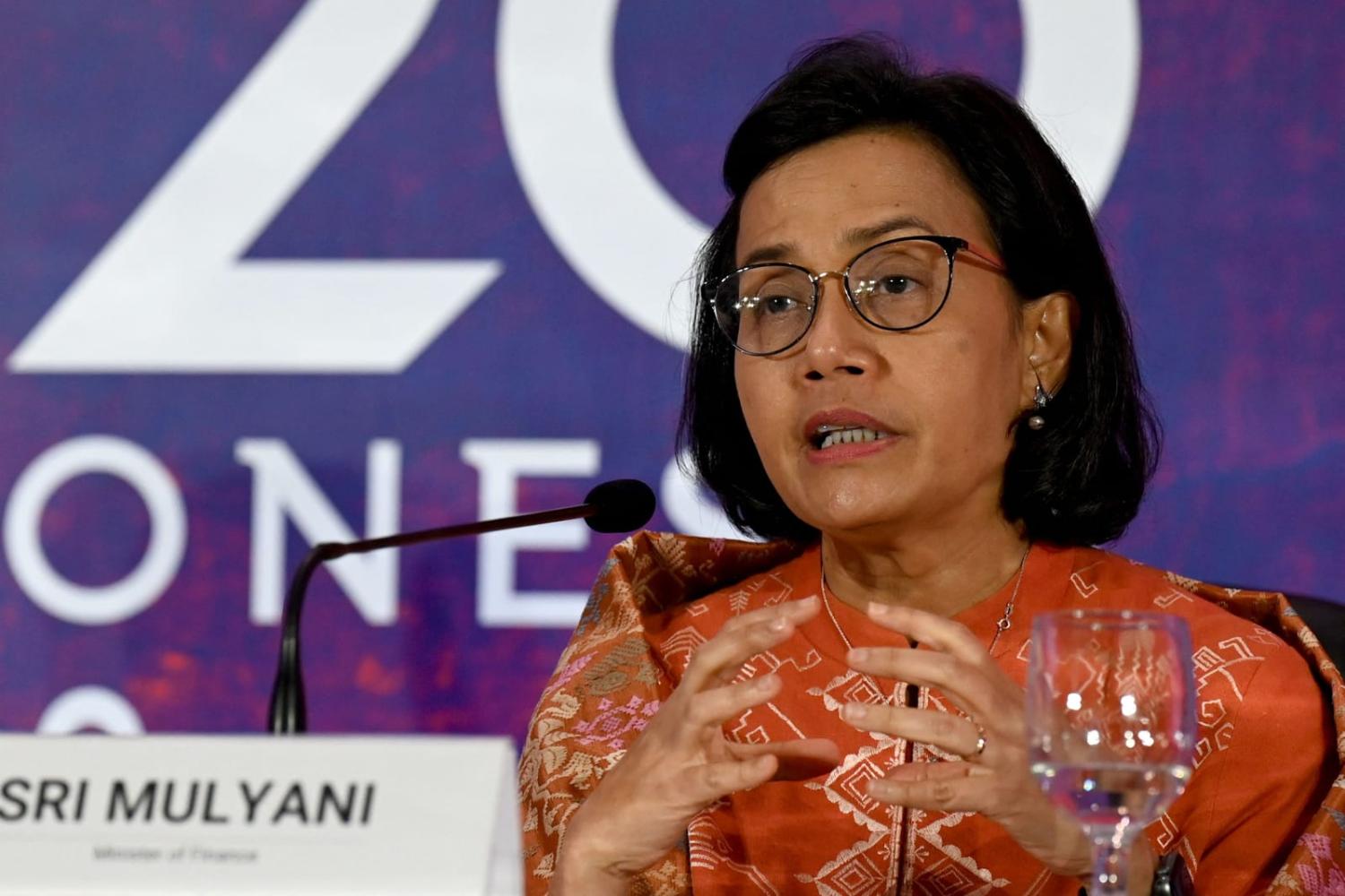 Indonesia's Finance Minister Sri Mulyani Indrawati says speeding up the adoption of online work due to the pandemic has changed the zeitgeist for women (Sonny Tumbelaka/AFP via Getty Images)