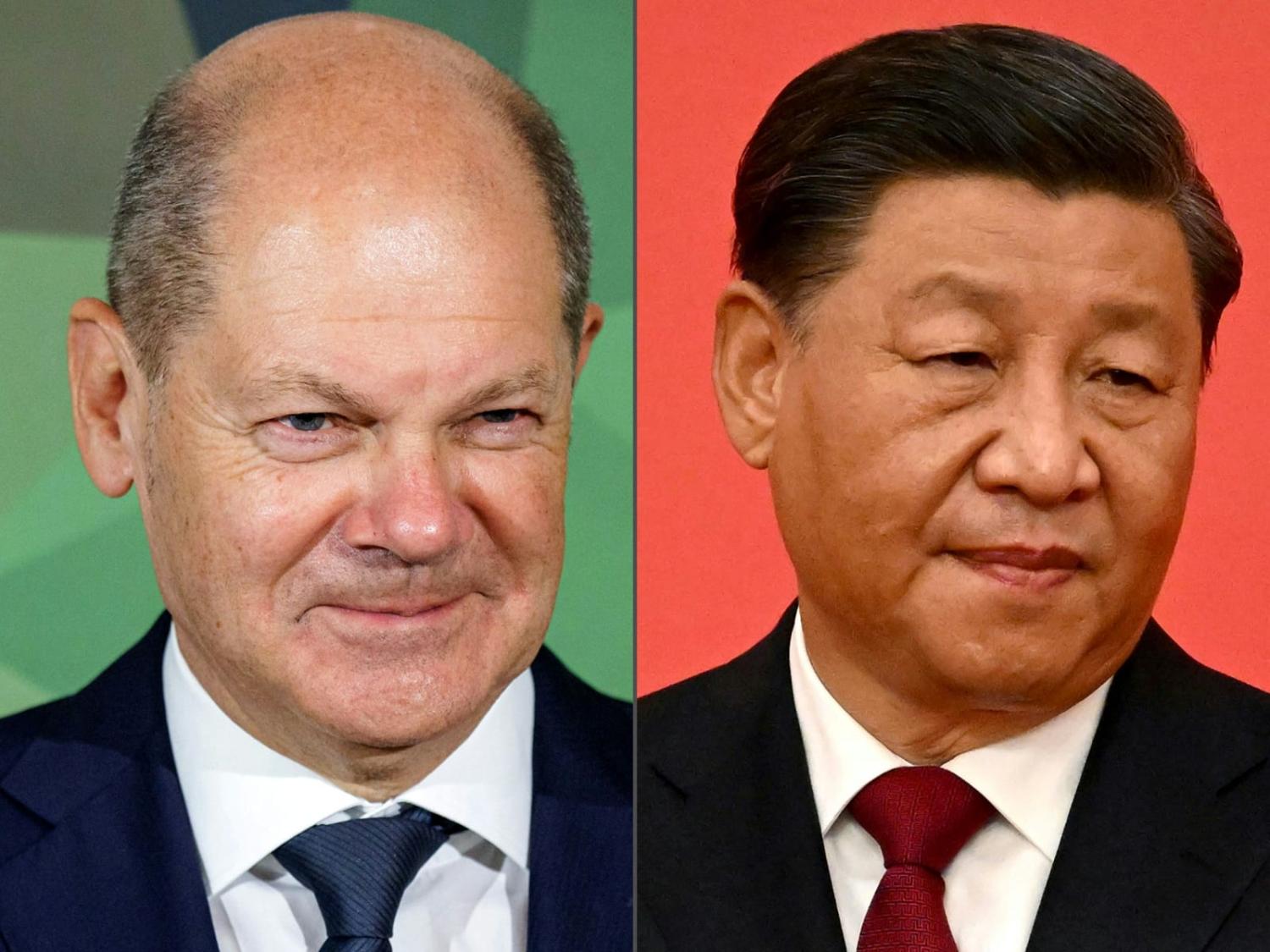 Olaf Scholz will bring in tow the CEOs of some of Germany’s biggest companies during a visit to China where he will also meet Xi Jinping (Jens Schlueter,Noel Celis/AFP via Getty Images)