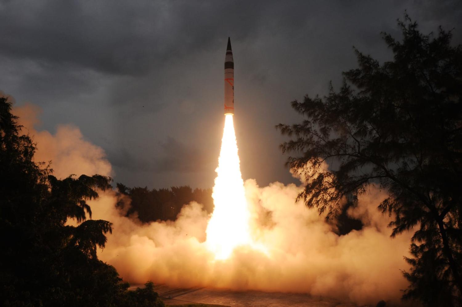 Testing India’s long range nuclear capable Agni-5 missile (Pallava Bagla/Corbis via Getty Images)