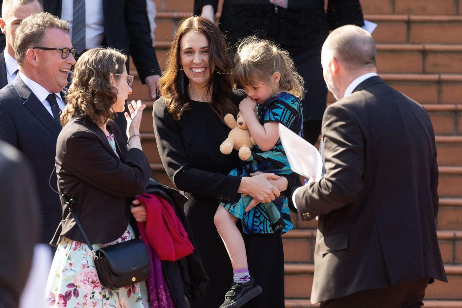 Jacinda Ardern and daughter Neve (Marty Melville/AFP via Getty Images)