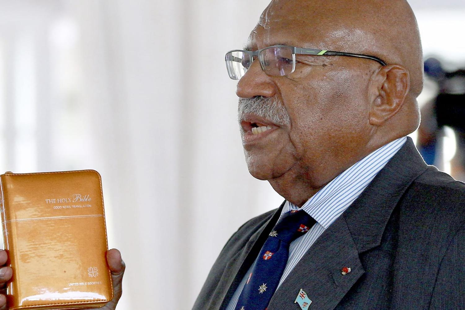 For new Prime Minister Sitiveni Rabuka, re-claiming government is a vindication (Leon Lord/AFP via Getty Images)