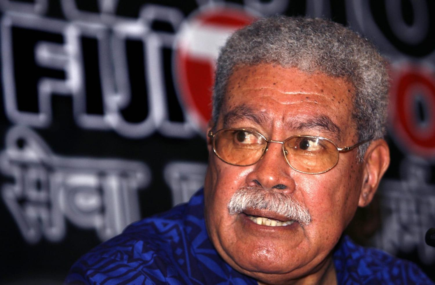 Laisenia Qarase, in 2006, as Fijian Prime Minister in the days leading up to a coup led by military commander Voreqe Bainimarama (Torsten Blackwood/AFP via Getty Images)