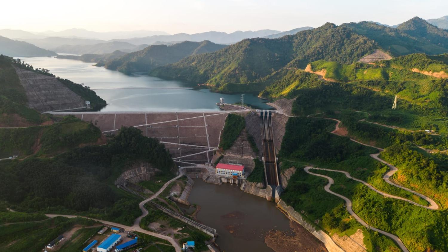 The Nam Ou Hydropower project in northern Laos, photographed in September last year, built by the Power Construction Corporation of China (Kaikeo Saiyasane/Xinhua via Getty Images)