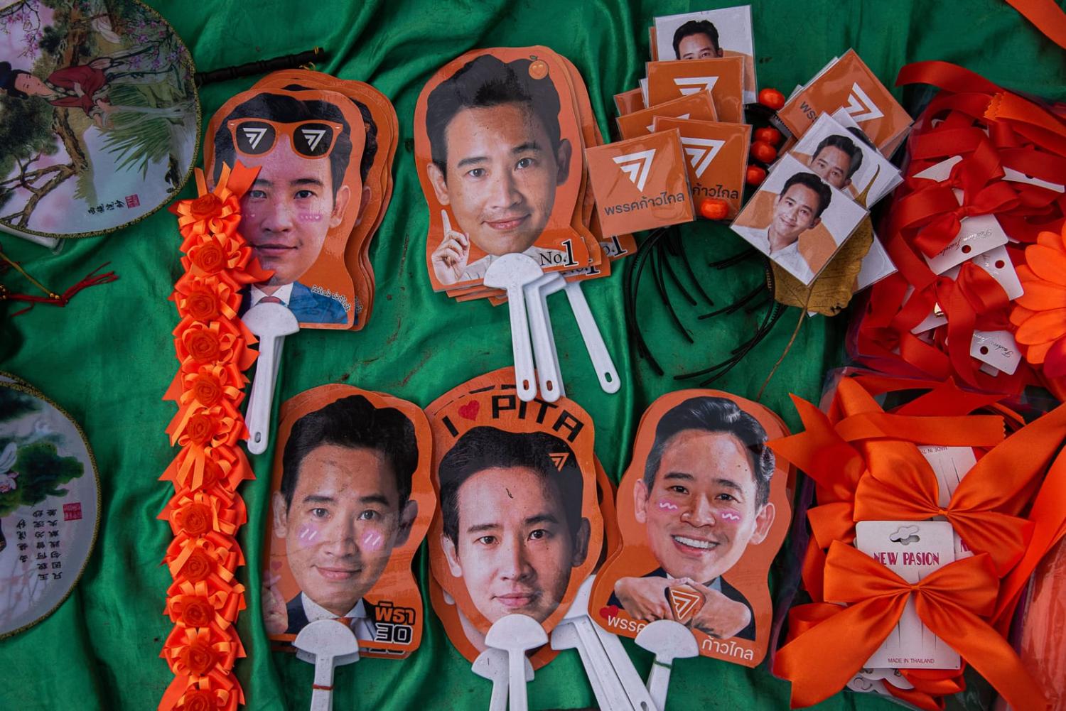 Supporters of Pita Limjaroenrat, prime ministerial candidate for the Move Forward Party in Thailand (Peerapon Boonyakiat via Getty Images)