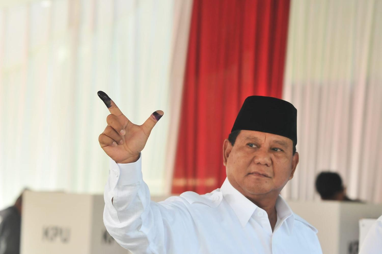Third time is a charm? Prabowo Subianto after the 2019 election (Dasril Roszandi/NurPhoto via Getty Images)
