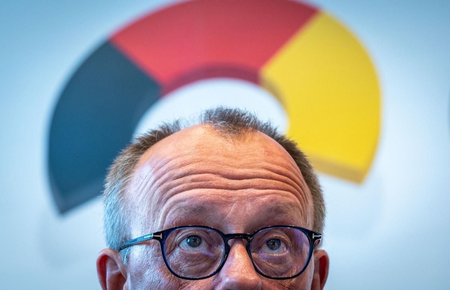 Friedrich Merz, chairman of the CDU/CSU parliamentary group, in the Bundestag, Berlin, on 26 June 2023 (Jens Büttner/Picture Alliance via Getty Images)