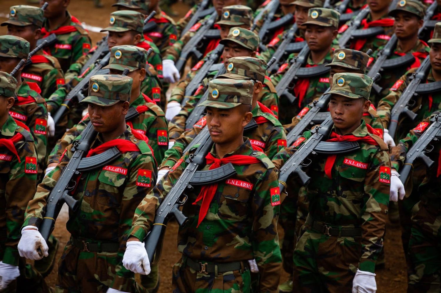 Some observers claim that Myanmar's opposition along with sympathetic ethnic armed organisations have effective control of the country (STR/AFP via Getty Images)